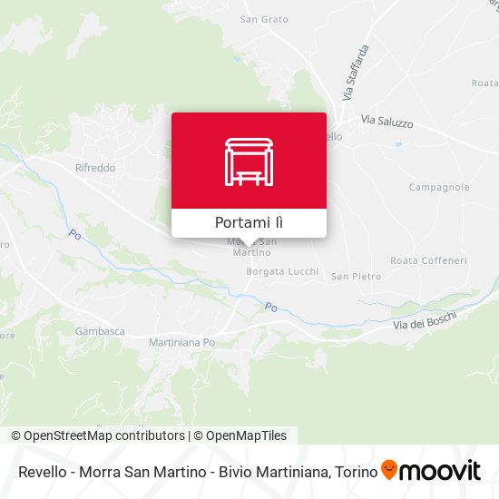 Mappa Revello - Morra San Martino - Bivio Martiniana