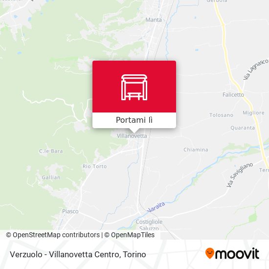 Mappa Verzuolo - Villanovetta Centro