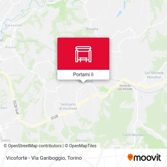 Mappa Vicoforte - Via Gariboggio