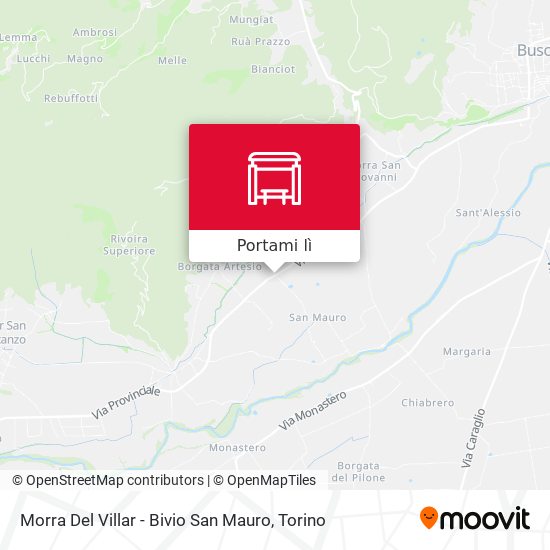 Mappa Morra Del Villar - Bivio San Mauro