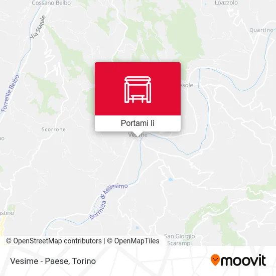Mappa Vesime - Paese