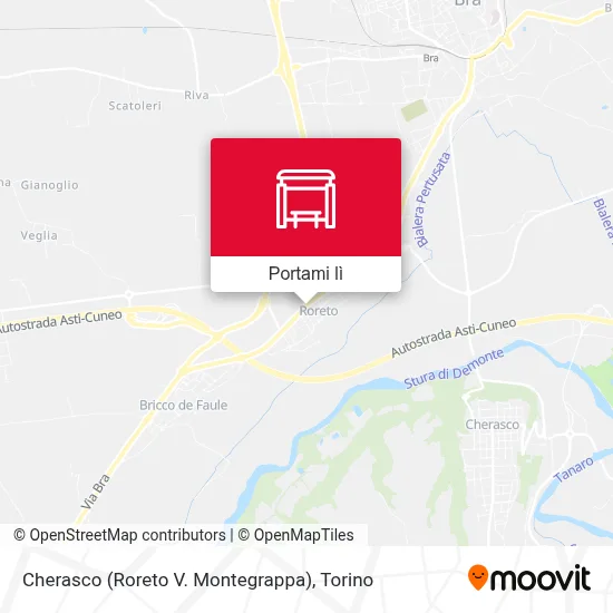 Mappa Cherasco (Roreto V. Montegrappa)