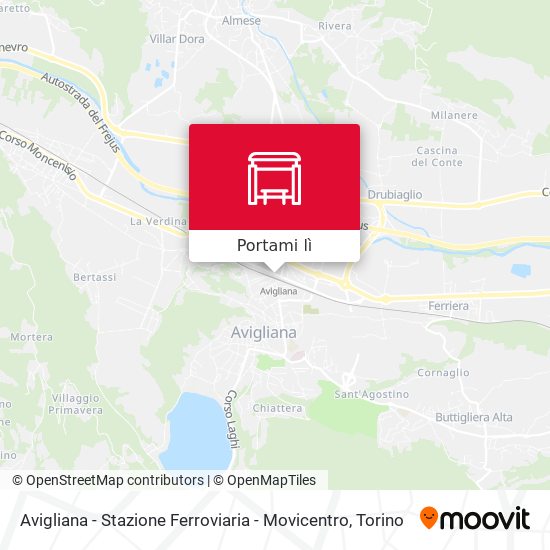 Mappa Avigliana - Stazione Ferroviaria - Movicentro