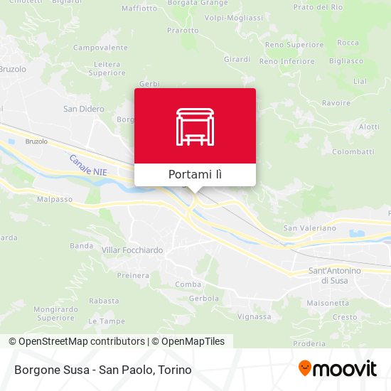 Mappa Borgone Susa - San Paolo