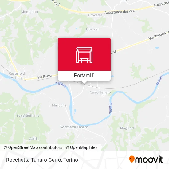 Mappa Rocchetta Tanaro-Cerro