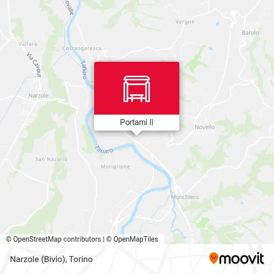 Mappa Narzole (Bivio)
