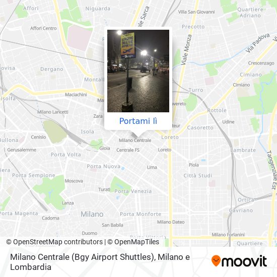 Mappa Milano Centrale (Bgy Airport Shuttles)