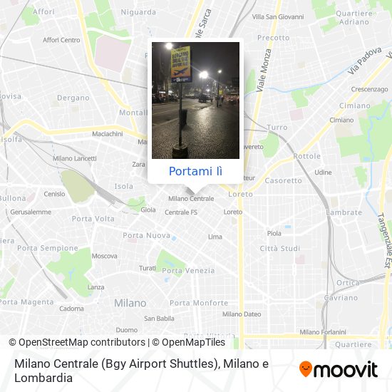 Mappa Milano Centrale (Bgy Airport Shuttles)