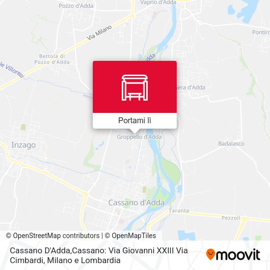 Mappa Cassano D'Adda,Cassano: Via Giovanni XXIII Via Cimbardi