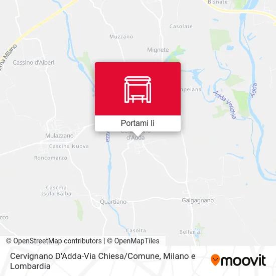 Mappa Cervignano D'Adda-Via Chiesa / Comune