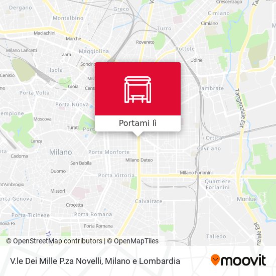 Mappa V.le Dei Mille P.za Novelli