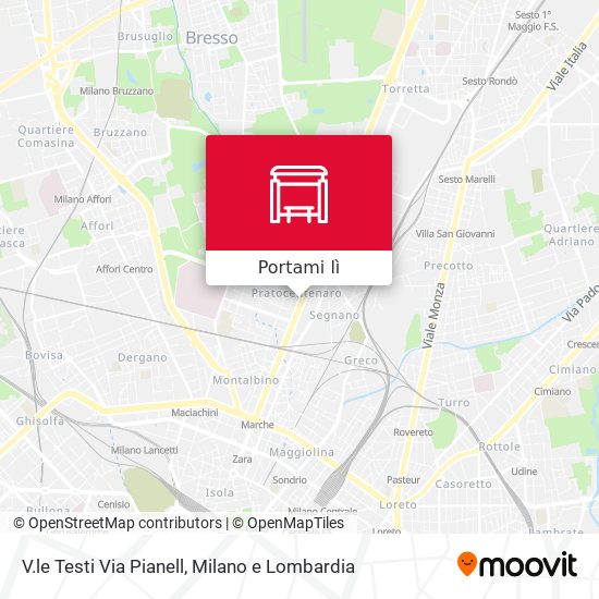 Mappa V.le Testi Via Pianell