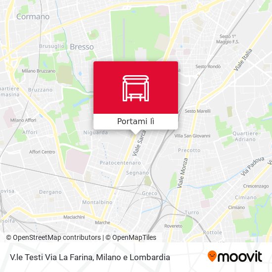 Mappa V.le Testi Via La Farina