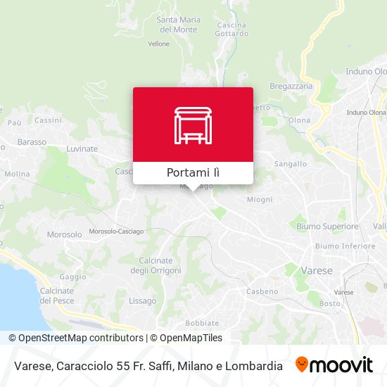 Mappa Varese, Caracciolo 55 Fr. Saffi