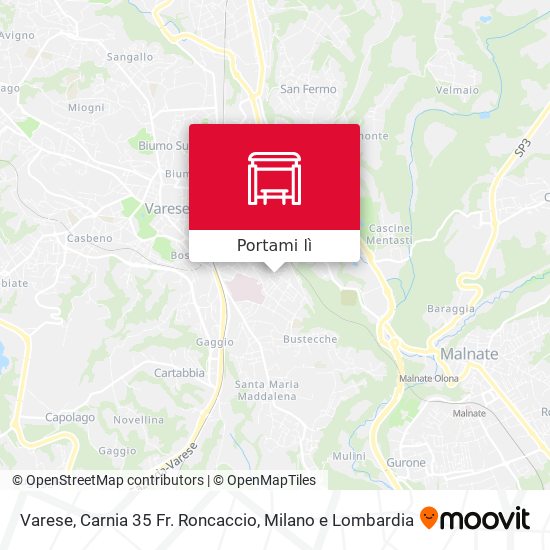 Mappa Varese, Carnia 35 Fr. Roncaccio