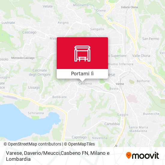 Mappa Varese, Daverio / Meucci,Casbeno FN