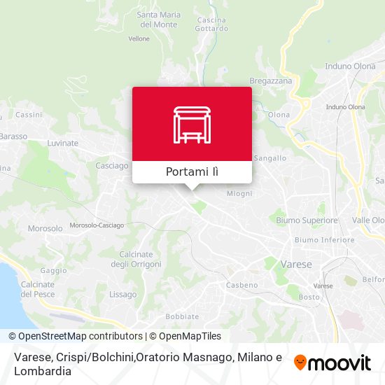Mappa Varese, Crispi / Bolchini,Oratorio Masnago