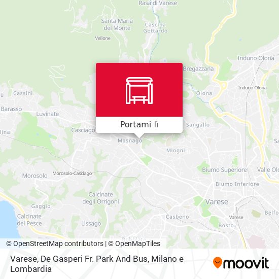 Mappa Varese, De Gasperi Fr. Park And Bus