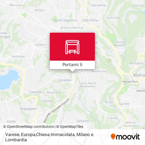Mappa Varese, Europa,Chiesa Immacolata