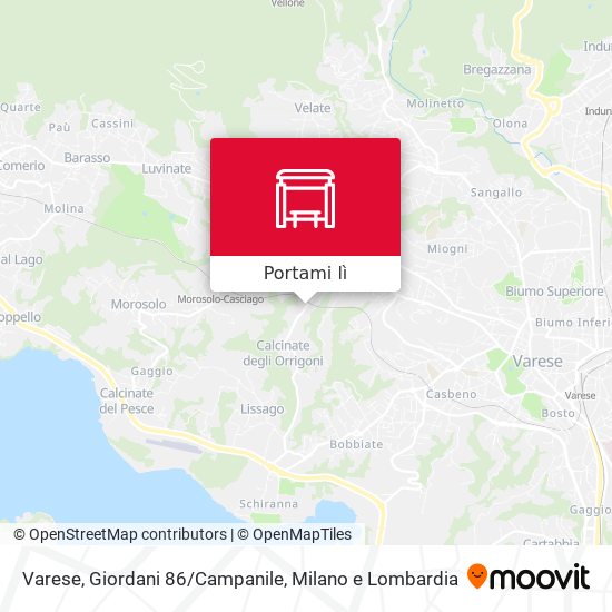 Mappa Varese, Giordani 86/Campanile
