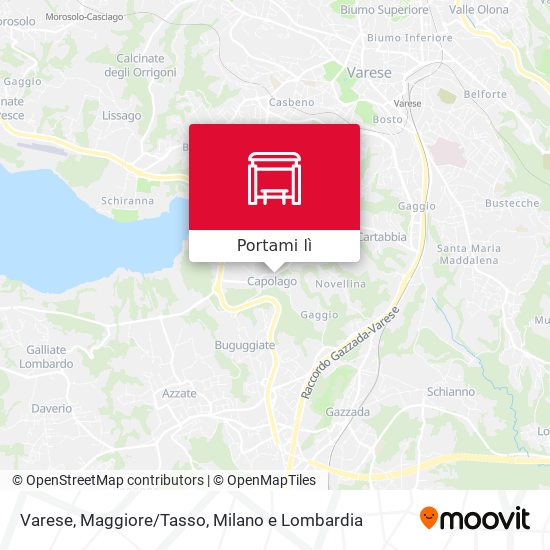 Mappa Varese, Maggiore/Tasso