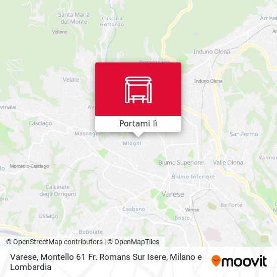 Mappa Varese, Montello 61 Fr. Romans Sur Isere