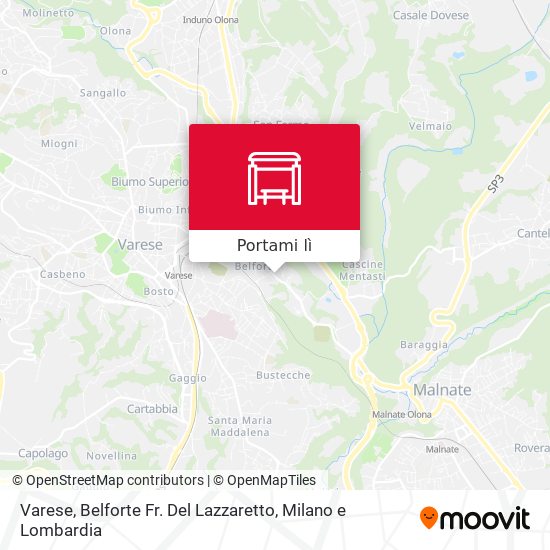 Mappa Varese, Belforte Fr. Del Lazzaretto