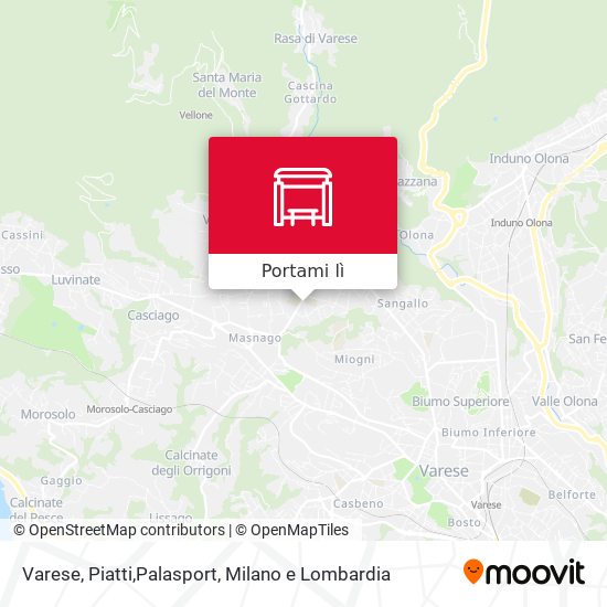 Mappa Varese, Piatti,Palasport