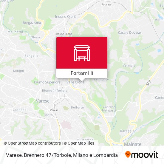Mappa Varese, Brennero 47/Torbole