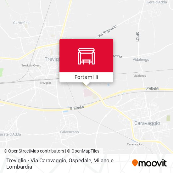 Mappa Treviglio - Via Caravaggio, Ospedale