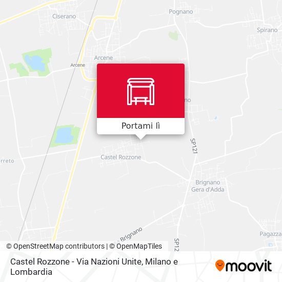 Mappa Castel Rozzone - Via Nazioni Unite