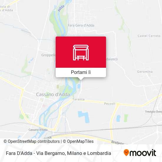 Mappa Fara D'Adda - Via Bergamo