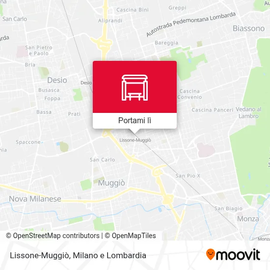 Mappa Lissone-Muggiò