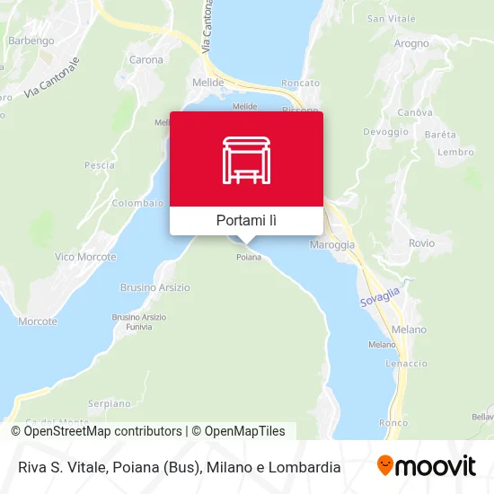 Mappa Riva S. Vitale, Poiana (Bus)