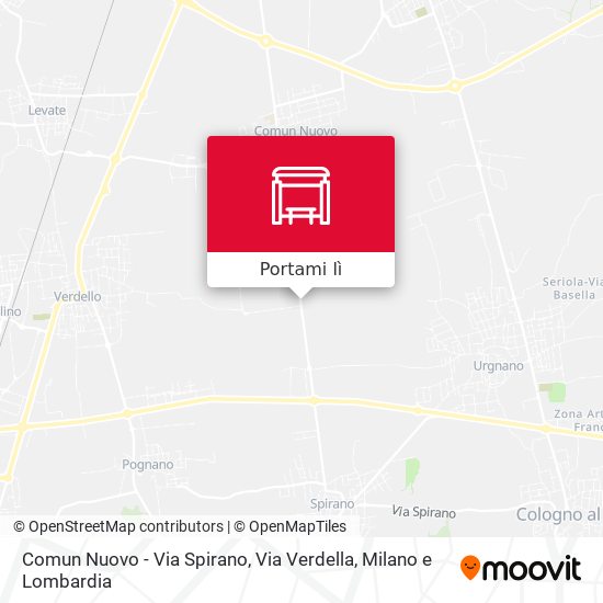 Mappa Comun Nuovo - Via Spirano, Via Verdella