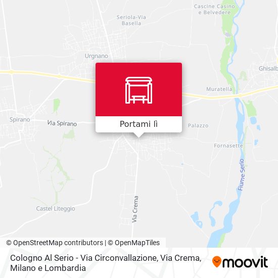 Mappa Cologno Al Serio - Via Circonvallazione, Via Crema
