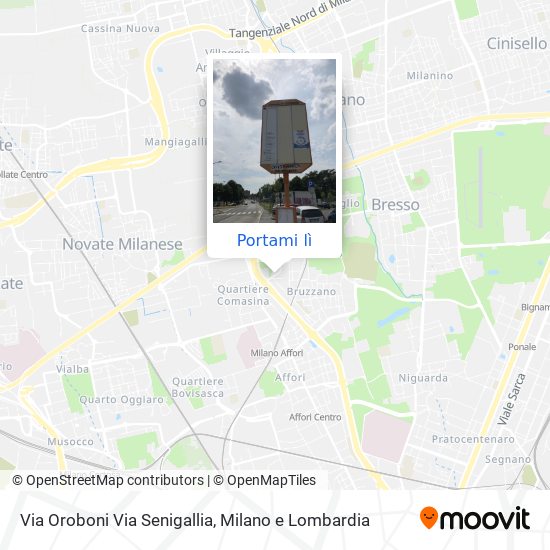 Mappa Via Oroboni Via Senigallia