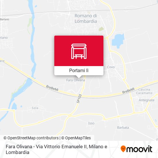 Mappa Fara Olivana - Via Vittorio Emanuele II