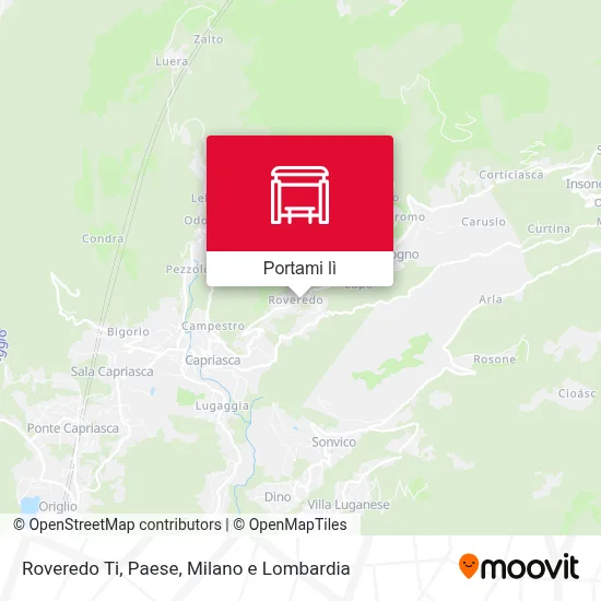 Mappa Roveredo Ti, Paese