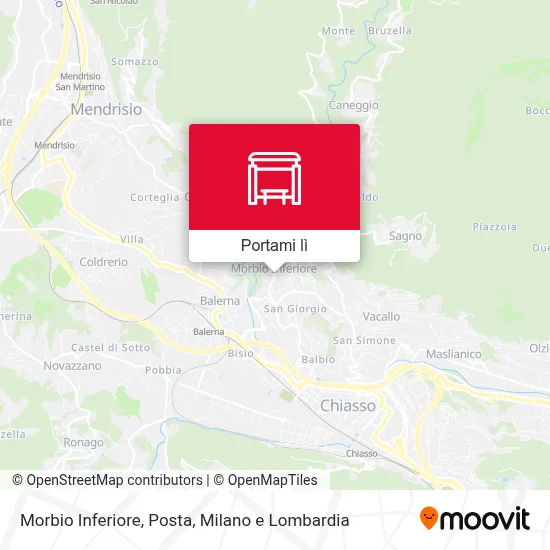 Mappa Morbio Inferiore, Posta