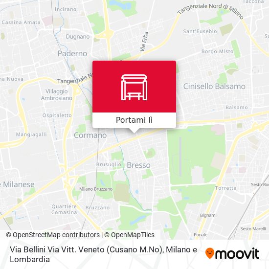 Mappa Via Bellini Via Vitt. Veneto (Cusano M.No)