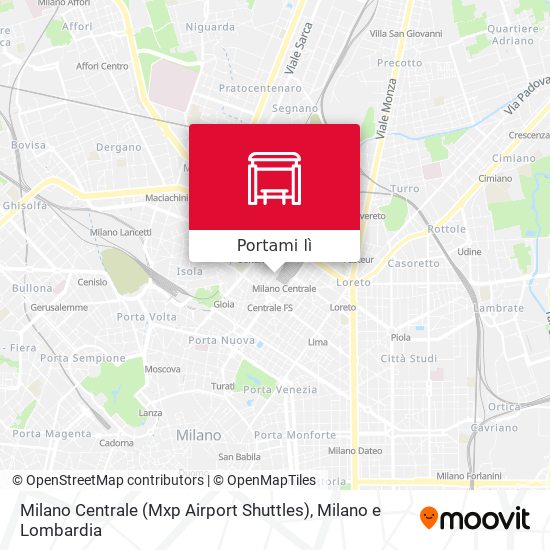 Mappa Milano Centrale (Mxp Airport Shuttles)