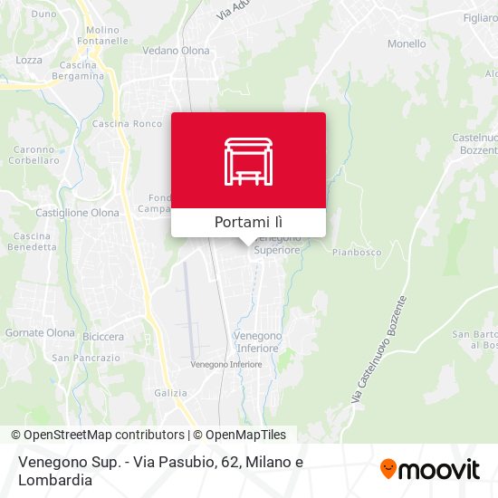 Mappa Venegono Sup. - Via Pasubio, 62