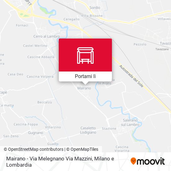 Mappa Mairano - Via Melegnano Via Mazzini
