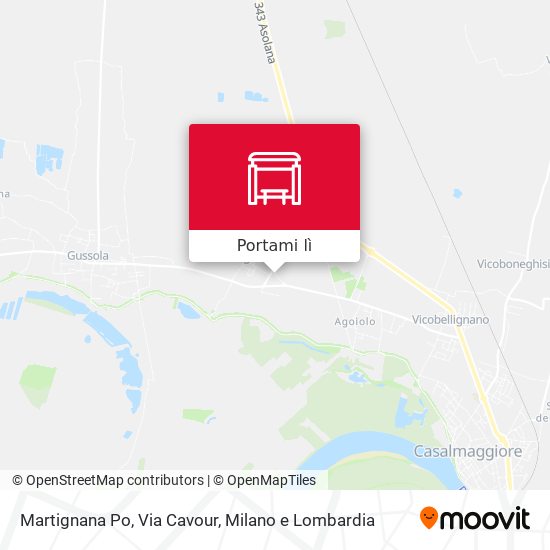 Mappa Martignana Po, Via Cavour