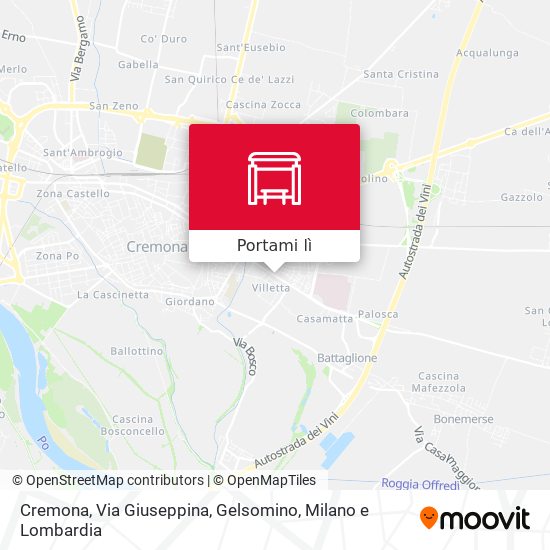 Mappa Cremona, Via Giuseppina,  Gelsomino