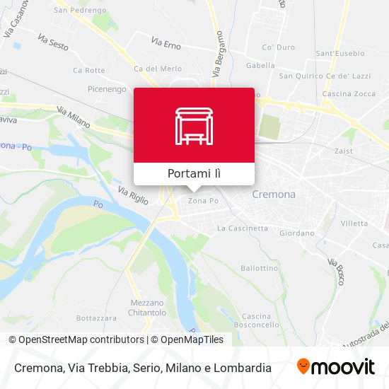 Mappa Cremona, Via Trebbia, Serio