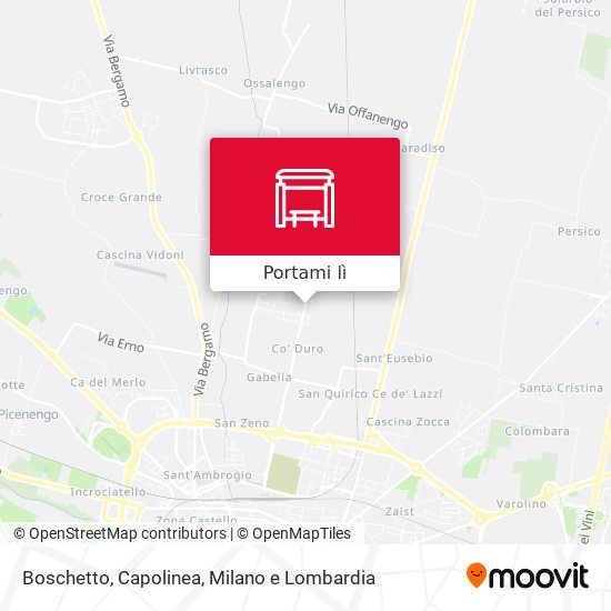Mappa Boschetto, Capolinea