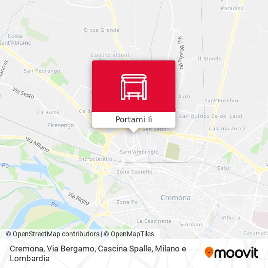 Mappa Cremona, Via Bergamo, Cascina Spalle