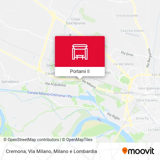Mappa Cremona, Via Milano